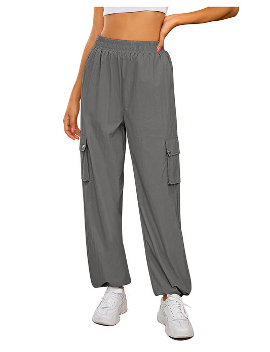 Corduair Cargo Pants for Women High Elastic Waist Durable Baggy Trousers